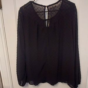 Black, textured women's blouse